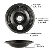 مجموعة أوعية التنقيط الخزفية السوداء من Range Kleen P179802XCD5 Style C، عبوتان