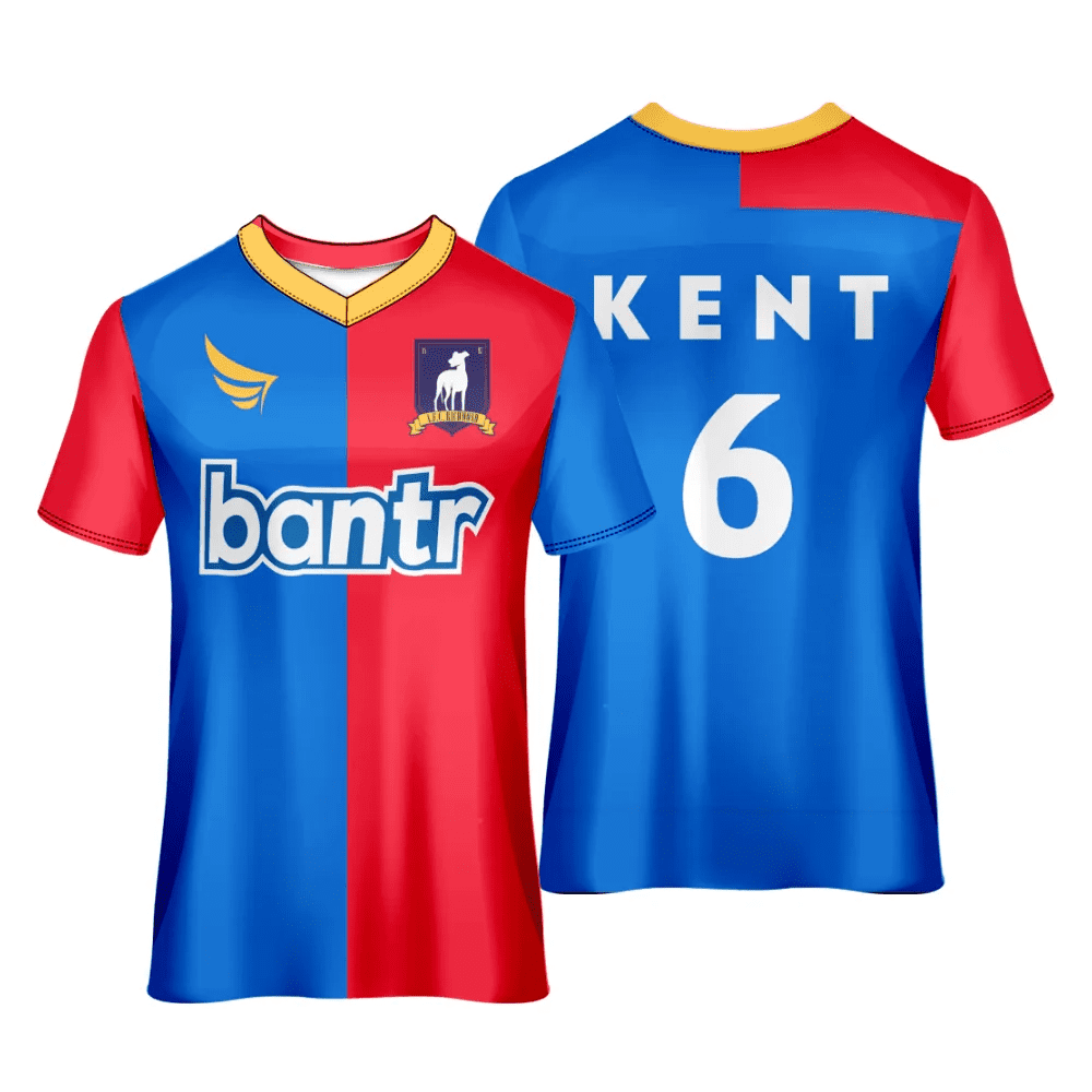 Ted Lasso AFC Richmond Season 3 KENT TARTT Jersey V-Neck Loose Short Sleeve Cosplay T-shirts
