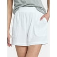 thumbnail image 3 of Time and Tru Women's Double Cloth Cotton Shorts, Sizes XS-XXXL, 3 of 5