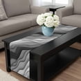 thumbnail image 4 of Black Grey Ombre Table Runner 120 Inches Long, Modern Geometric Abstract Aesthetic Cream Kitchen Coffee Dining Table Decoration for Home Party Birthday Wedding Home Decor 13x120 Inches, 4 of 8