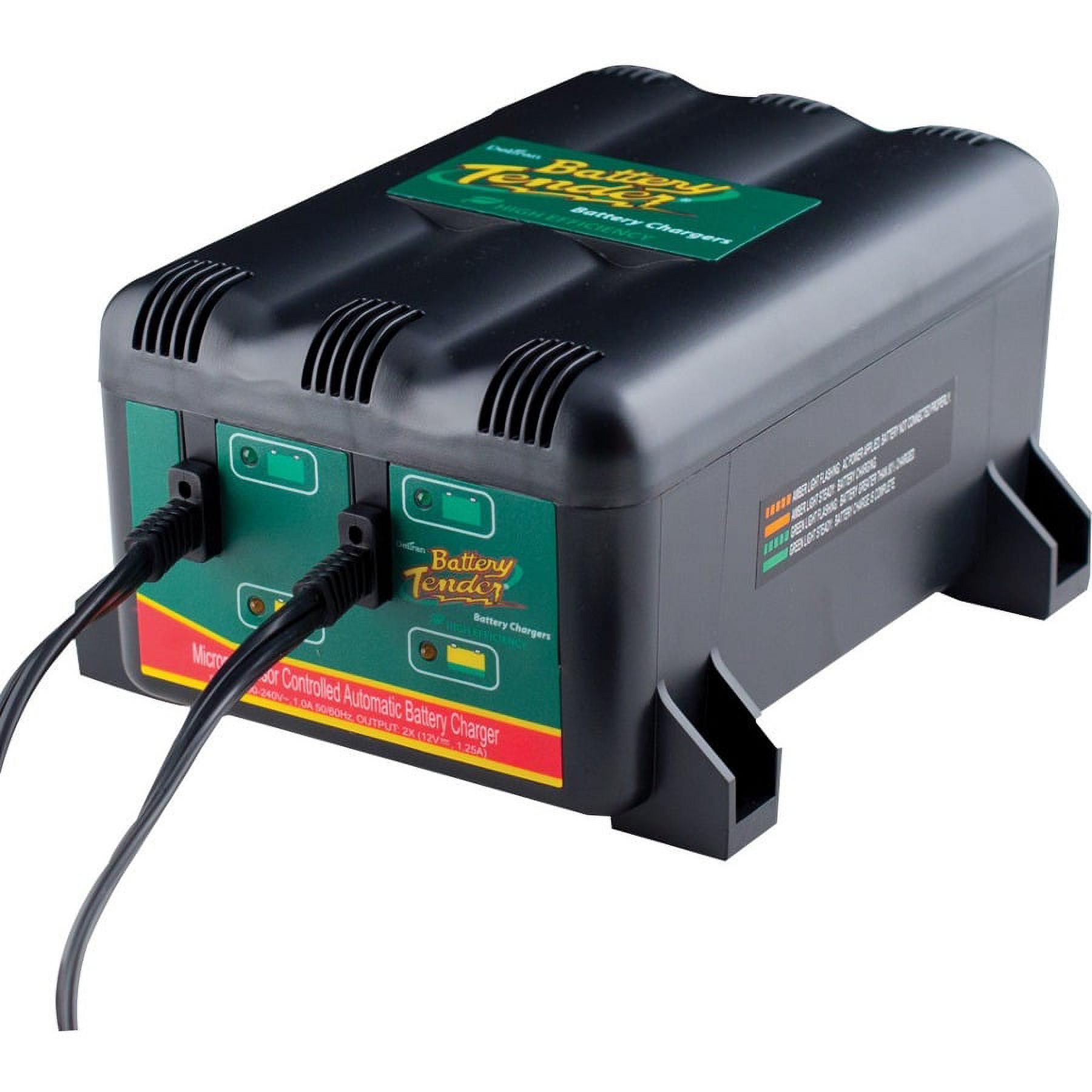 Battery Tender 2 Bank Multibank Charger - 2.5 AMP (1.25 AMPs Per Bank) - Smart 12V Multi Battery Charger and Maintainer  - 021-0165-DL-WH - image 3 of 3