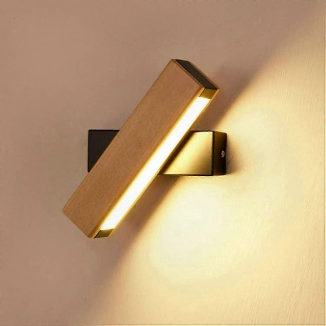 360 Rotatable LED Wall Light 4W Warm White Black Base 220V Indoor Sconce for Bedroom Living Room Corridor Staircase Hotel Bathroom