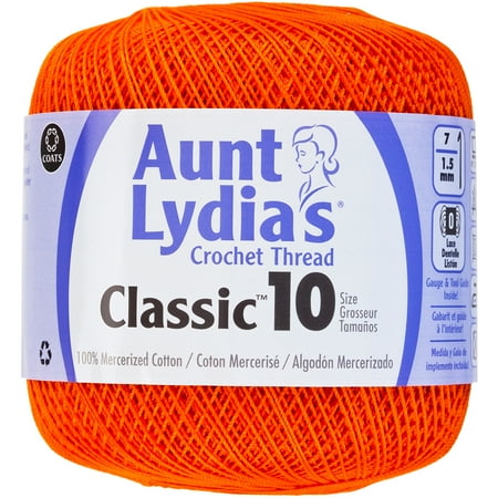 UPC: 0073650907876 | Aunt Lydia s Classic Crochet Thread Size 10-Pumpkin
