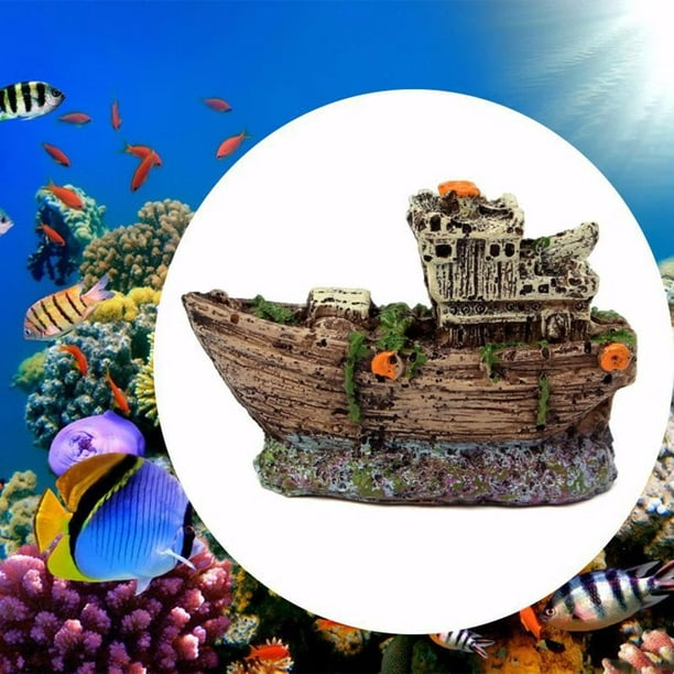 Aquarium ship decor sales