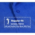 thumbnail image 4 of Men's Regular-Fit Cotton Short Sleeve Jersey Casual Plain Polo Shirt Royal Blue M, 4 of 6