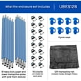 thumbnail image 2 of Machrus Upper Bounce Trampoline Safety Enclosure Set including Trampoline Net, 8 Trampoline Poles, Caps and Pole Foam Sleeves - Fits 12ft Round Trampoline Frame - Installs Inside the Frame, 2 of 6