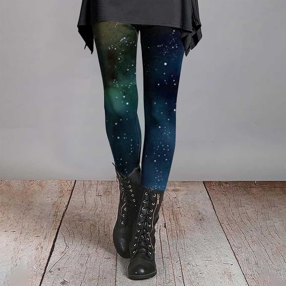 Casual Pants Women Autumn and Winter Leggings Artistic Printed Soft Stretchy Pants