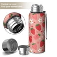 thumbnail image 2 of 20 Oz Pink Strawberry Plants Fruit Coffee Tumbler Double Wall Insulated Stainless Steel Water Bottle | Metal Reusable Thermoses Flask with Cup Cap | Leak & Sweat Proof with Anti-Dust Lid, 2 of 7