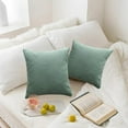 thumbnail image 3 of Tahtuvzn 17x17" Decorative Pillow Covers for Living Room Couch Bed Sofa Stylish Home Decor Soft Cushion, Gifts for Yourself, Green, 3 of 6