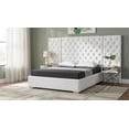 thumbnail image 6 of Grande White Velvet King Bed-Color:White Velvet,Style:Contemporary, 6 of 8