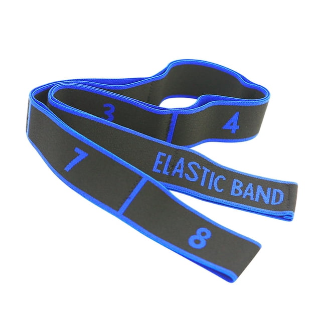 Banda elástica para yoga que mejora la flexibilidad corporal para mujeres. Azul
