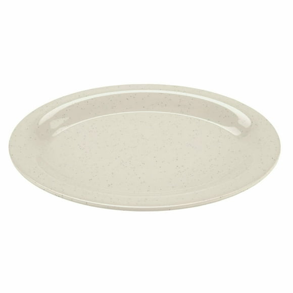 G.E.T. OP-120-IR Melamine Oval Serving Platter / Dinner Plate, 12"" x 9"", Ironstone (Set of 12)