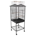 thumbnail image 6 of Black Iron 46*46*125cm Metal Birdcage Wheeled Storage Pet Cage Household Open Birdhouse, 6 of 10
