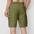 thumbnail image 4 of YABCSAZ Boys Summer Cargo Shorts Casual Gym Shorts Elastic Waist Athletic Shorts Drawstring Hiking Running Sport Shorts Kid's Wide Leg Loose Bermuda Shorts for Teen Boys Basketball Shorts 11 Years, 4 of 7