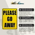 thumbnail image 3 of Please Go Away Metal 8x12 Warning Sign Funny Garage Man Cave Home Office Wall Decor, 3 of 8