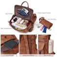 thumbnail image 2 of Shrrie Backpack Purse for Women Fashion Leather Backpack Purse Designer Travel Backpack Convertible Shoulder Bag with Wristlet for Work College, 2 of 6