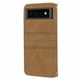 thumbnail image 5 of for Google Pixel 6 Pro Flip Case, Premium PU Leather Folio Flip with Design Card Slots Wrist Strap Shockproof Kickstand Magnetic Protective Girls Cover for Google Pixel 6 Pro, Brown, 5 of 11