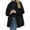 Black, variant on Versatile Reversible Hooded Jacket for Everyday Wear Lightweight Cozy Open Front Cardigan Outerwear for Spring and Fall Women's Bomber Jacket Casual Coat