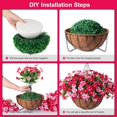 thumbnail image 3 of Artificial Flowerswith Hanging Basket for Outdoor Indoor,Fake Hydrangea Flowers in Coconut Lining Hanging Basket Home Courtyard Spring Decor,4 Branches Hydrangea Flowers in 12'' Basket(violet), 3 of 5