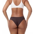 thumbnail image 3 of Blmnix Hipster Panties Ladies Underwear Moisture Wicking Breathable Seamless Panty Brown Sexy Panties for Women,L, 3 of 5