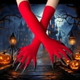 thumbnail image 2 of UJNDER Cat Gloves for Halloween Long Nail Accessories Party Carnival Festival Wear Purple, 2 of 3