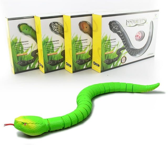 EGNMCR Remote Control Snake Rattlesnake Trick Terrifying Mischief Toy Black Tricky toy Birthday Gifts for Kids