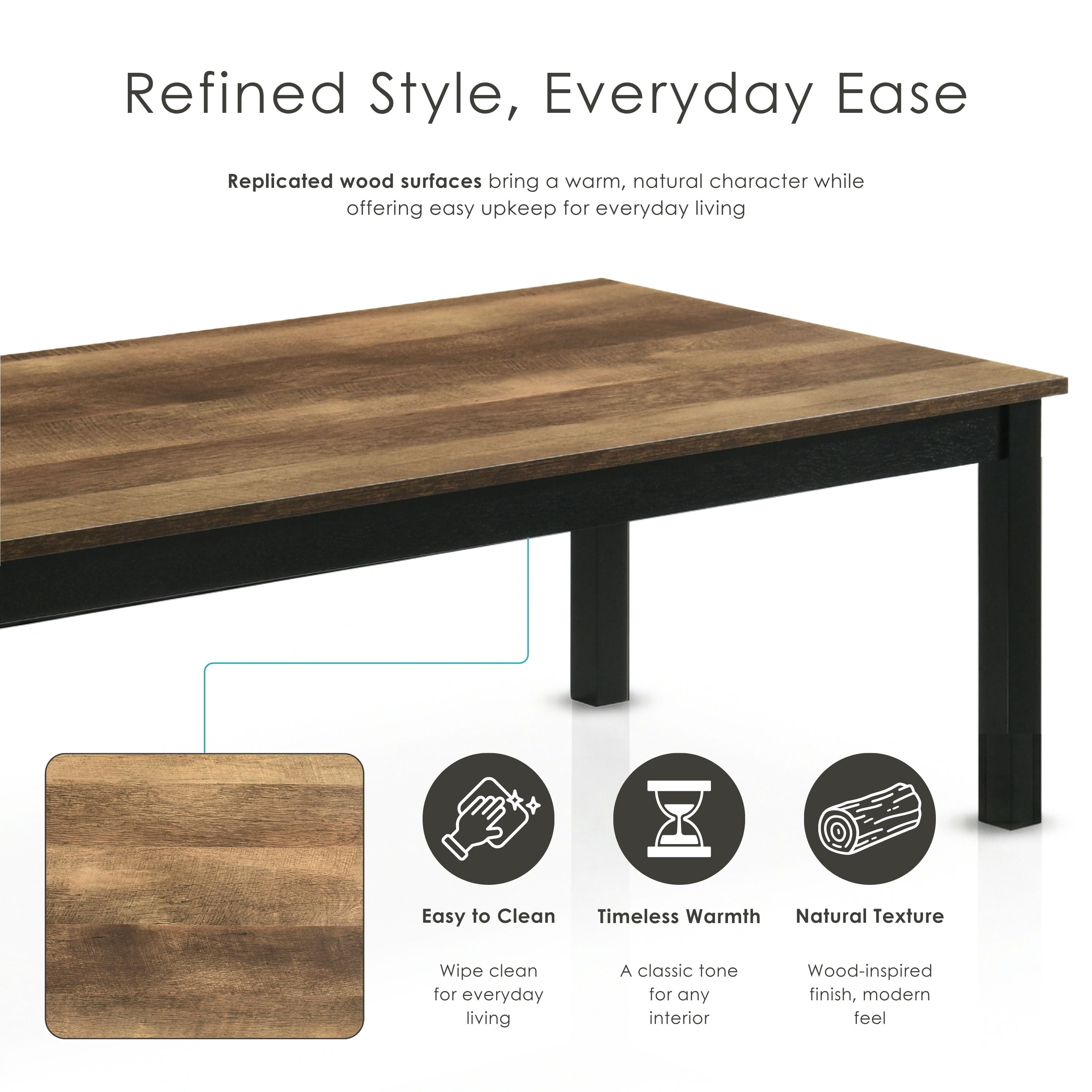 Furniture of America Versi Modern 3-Piece Coffee Table Set, Brown