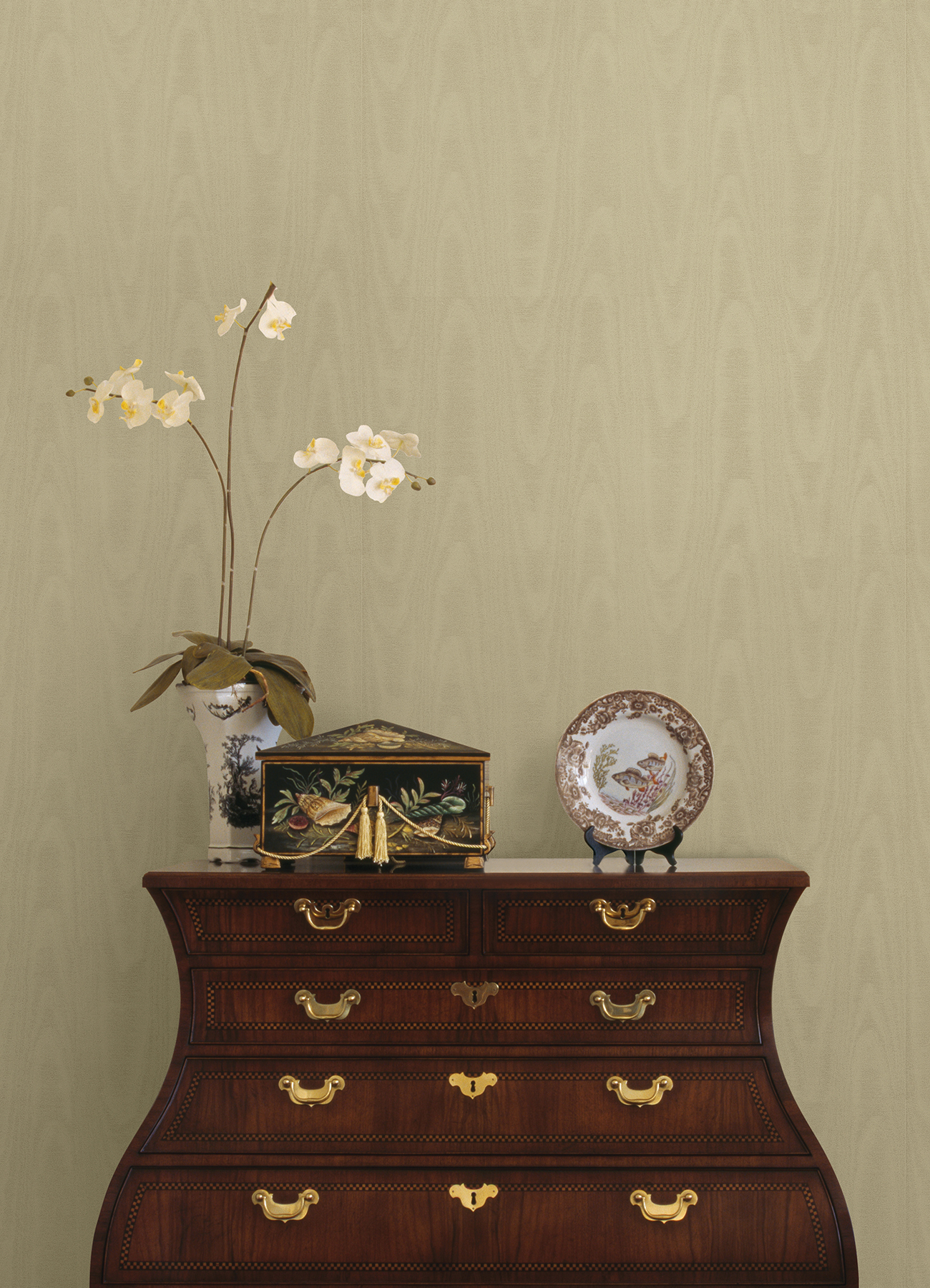 Sirpi Wallcoverings Angelina Gold Moire Wallpaper
