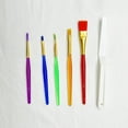 thumbnail image 2 of Juego de 7 pinceles para niños paleta de pinceles espátula herramientas de pintura, 2 of 8
