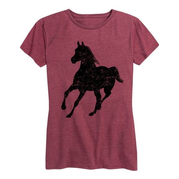 Instant Message - Running Horse Sillouette - Women's Short Sleeve Graphic T-shirt