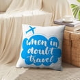 thumbnail image 4 of LALILO Throw Pillow Covers Travel Motivational Quote Blue Cloud Cushion Cover 18" x 18", 2 Pack, 4 of 6