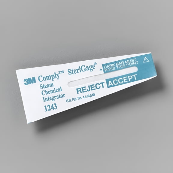 3M Comply SteriGage Sterilization Chemical Integrator Strip - Steam, 2 Inch, 1000 Count