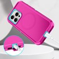 thumbnail image 5 of I-HONVA For iPhone 15 Pro Case Compatible with MagSafe,3-Layer Military Grade Drop Protection Anti-Slip Rugged Shockproof Dustproof Protection6.1 inch Phone Case,Rose Turquoise, 5 of 7