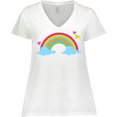 thumbnail image 3 of Inktastic Rainbow Women's Plus Size V-Neck T-Shirt, 3 of 5
