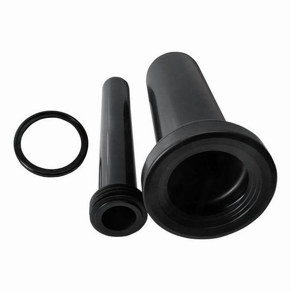 Wall Hung Toilet Extended Pipe Connector, Compatible Toilets and Bidets Parts, Reliable Wall Hung Toilet Gasket Included,1 x Sewage pipe 1 x flushing pipe 1 x washer,Black