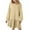 Beige, variant on Sevevn Dresses for Women Women Fashion Comfort Solid Color Fold Long Sleeve Round-Neck Dress Rollbacks