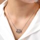 thumbnail image 5 of JeenMata Collar con Colgante de Corazón Abierto Adornado con Piedra Azul Hielo Te Amo Mamá en Oro Blanco de 18 K sobre Plata - Piedra Natal de Marzo - Regalo para Mamá, 5 of 5