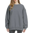 thumbnail image 3 of Pxiakgy Vente Chaude!! Sweatshirts Oversize pour Femmes, Sweats à Capuche, Pulls Col Rond, Hauts Décontractés, Tenues de Mode Printemps Automne, Vêtements de Sport Couleur Unie 2025, Veste Sweat-Shirt Pantalon Gris Foncé 3TG, 3 of 9