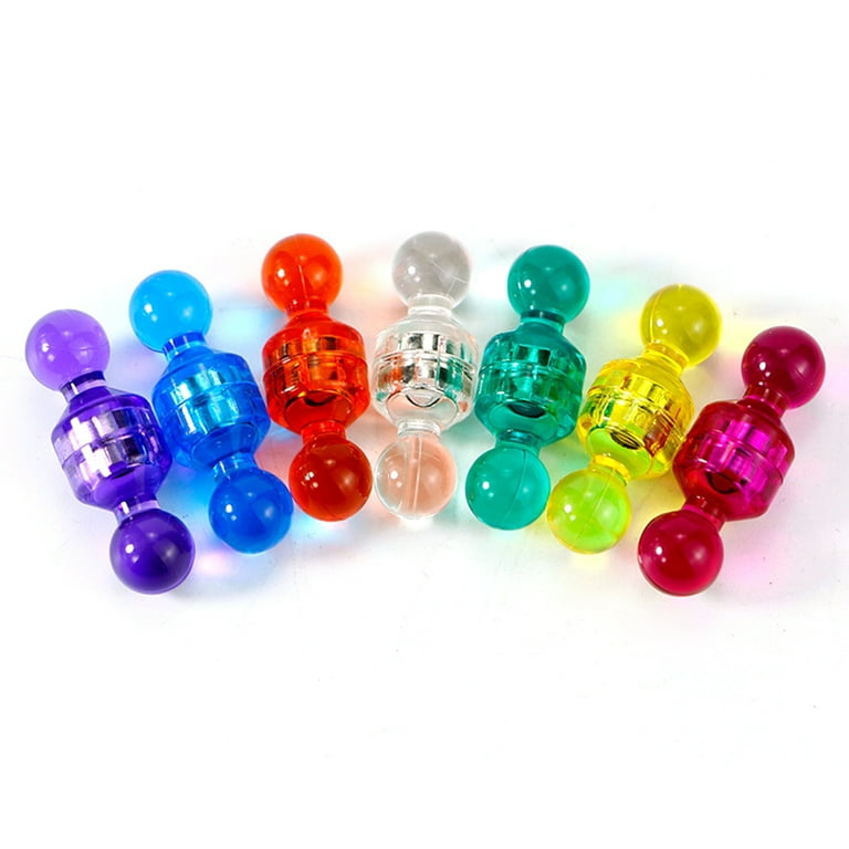 60PCS Push Pin Strong Magnets -7 Assorted Colors- Kids Safe Magnetic Pins  Office