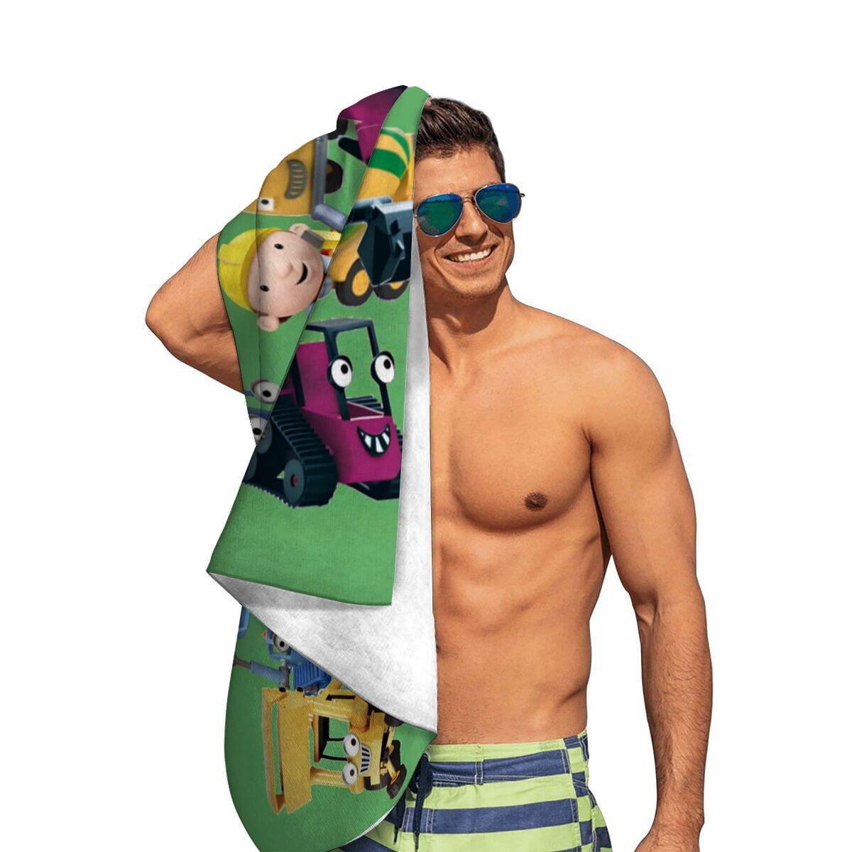 Bob the Builder Gifts Beach Towel for Women Girl Birthday Inspired Fan Bath Outdoor Music Lover