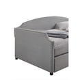 thumbnail image 5 of Home Design Yamna Twin Daybed with Linen Upholstery, Pull-Out Trundle, and Nailhead Trim, Stylish and Comfortable Design for Bedroom, Gray, 5 of 5