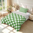 thumbnail image 2 of Manfei Vintage Grid Twin Comforter Sets,Modern Check Bedding Set,Dark Green,Light Gray Reversible,2-Piece,1 Comforter and 1 Pillowcase,2-Piece,1 Comforter and 1 Pillowcase, 2 of 7