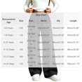 thumbnail image 3 of BLVB Teen Girls Wide Leg Sweatpants Elastic High Waist Loose Baggy Joggers Kids Fall Outfits with Pockets(Black,7-8 Years), 3 of 6