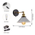 thumbnail image 6 of FSLiving Rechargeable Battery Operated Wall Sconce Dimmable Wireless Convenient Lamp Adjustable Angle Silver Wall Lamp Nightstand Lamp Corner Accent Lighting for Living/Study Room - Set of 2, 6 of 8