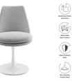 thumbnail image 4 of Lippa Swivel Dining Chair in White Light Gray, 4 of 10