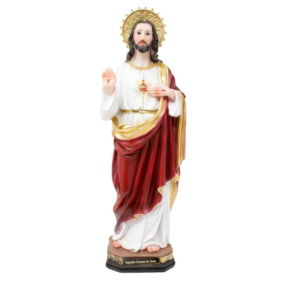 MrcjSales – Sacred Heart Of Jesus Statue Inspiring Religious Decor In Multiple Sizes Durable Resin Ideal For Churches, Homes, Gifts