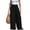 Black #012, variant on Wide Leg Pants Women Bow Tie Knot High Waisted Linen Pants Summer Casual Flowy Wide Leg Palazzo Pants Black L