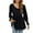 Black, variant on Chbgutlmr Womens Tops V Neck Smocked Ruffle Long Sleeve Shirts Fall Slim Casual Solid Color Tunic Blouses