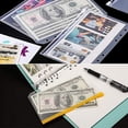 thumbnail image 4 of Carpeta de archivos A6 con bolsillo transparente, 12 bolsillos de plástico con 6 agujeros para carpetas. Es adecuada para personas que estudian y trabajan para almacenar cosas., 4 of 5