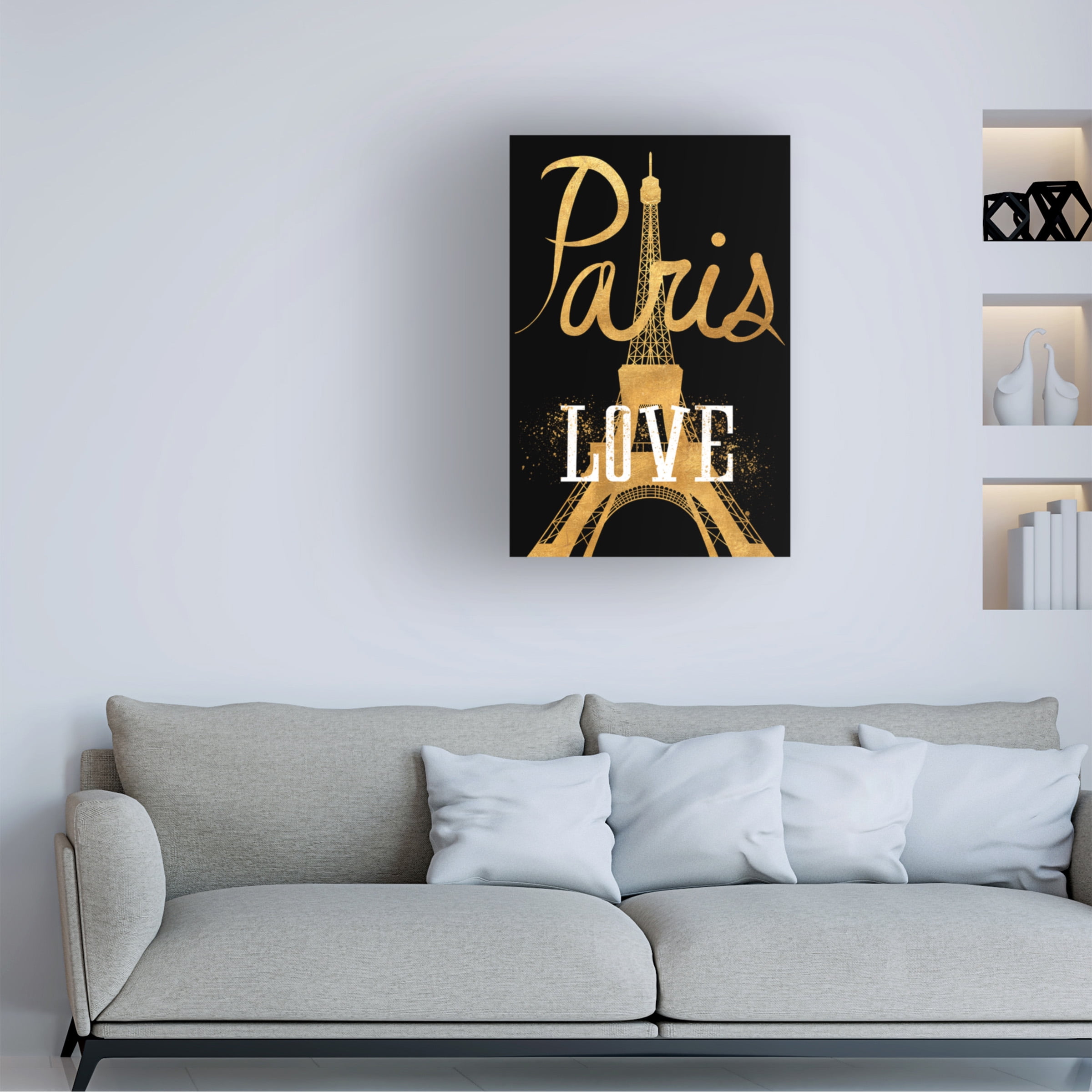 Trademark Fine Art 'Paris Love' Canvas Art by Lisa Powell Braun